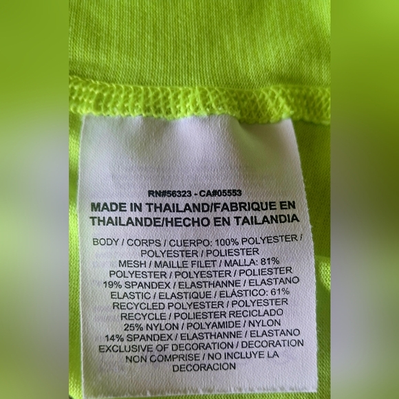 Nike Size Medium Women's Neon Green Athletic Tank Top - Picture 9 of 11